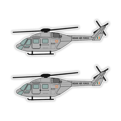 Mini IAF Dhruv Helicopter Sticker