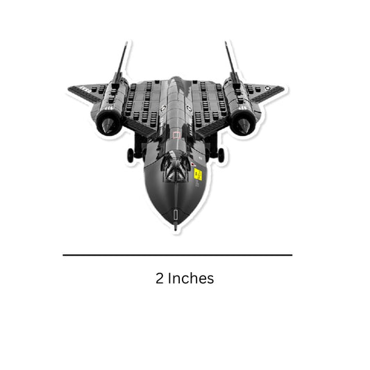Mini Lockheed SR-71 Blackbird Sticker Dimensions