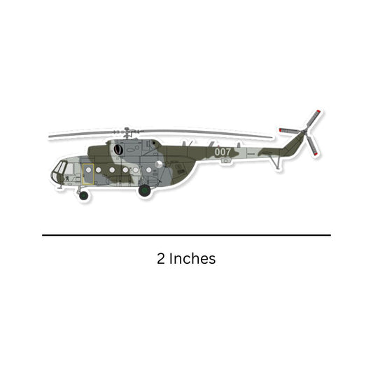 Mini MI-8 MTV-5  Rostec Sticker Dimensions