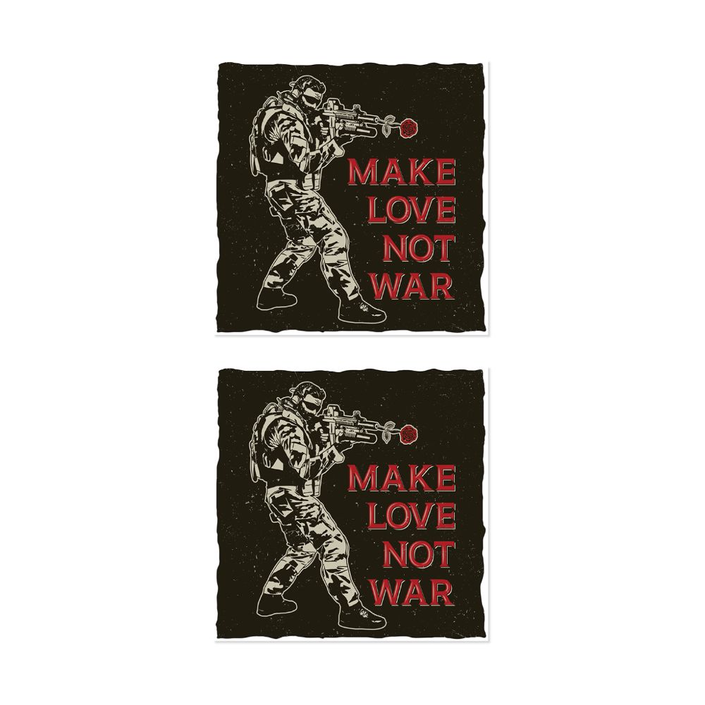 Mini Make Love Not War Sticker 