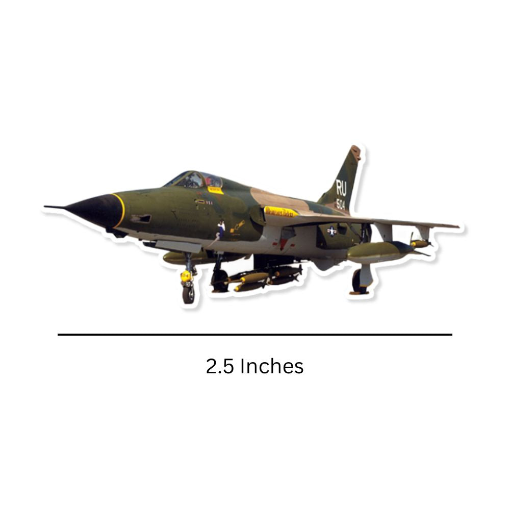Mini Republic F-105 Thunderchief Sticker Dimensions