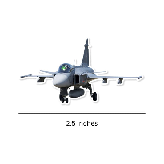 Mini SAAB 39C Gripen Sticker Dimensions