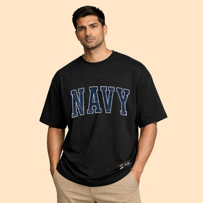 Indian Navy Typography T-Shirt| Tactical Naval Essential