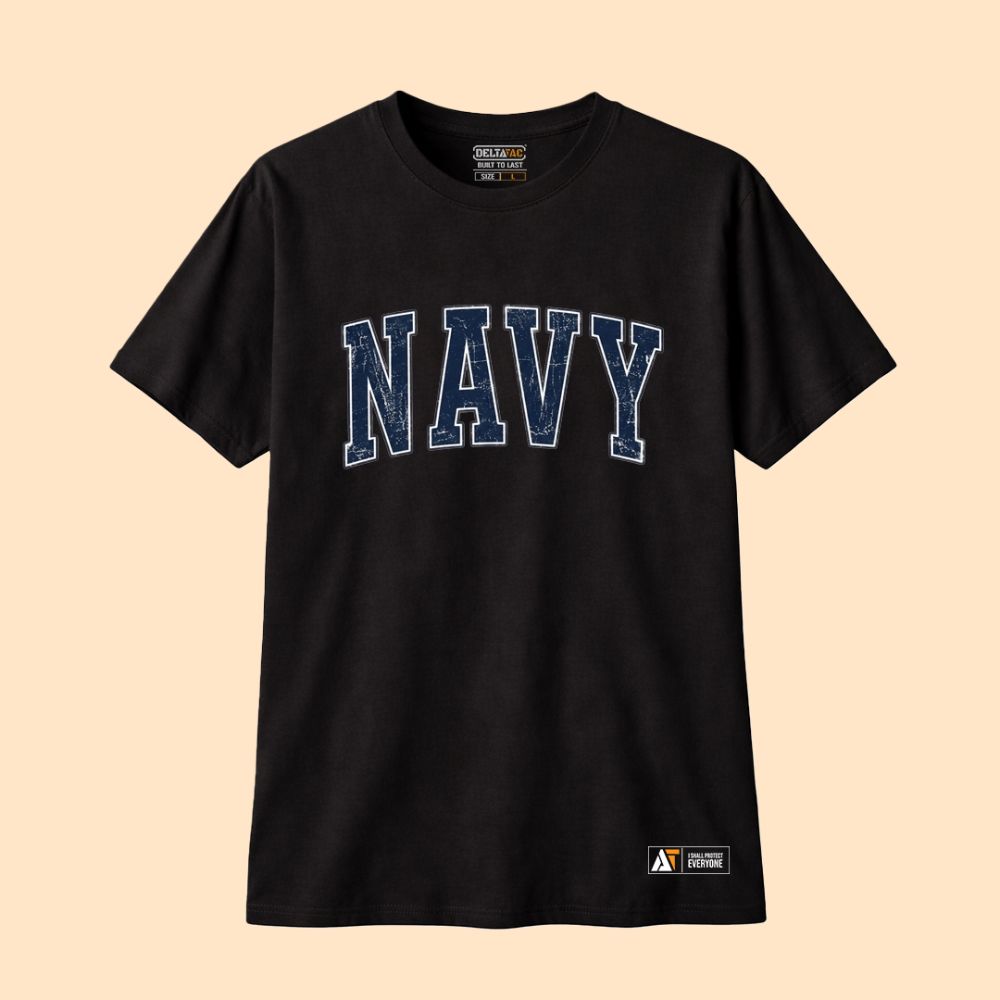 Indian Navy Typography T-Shirt| Tactical Naval Essential
