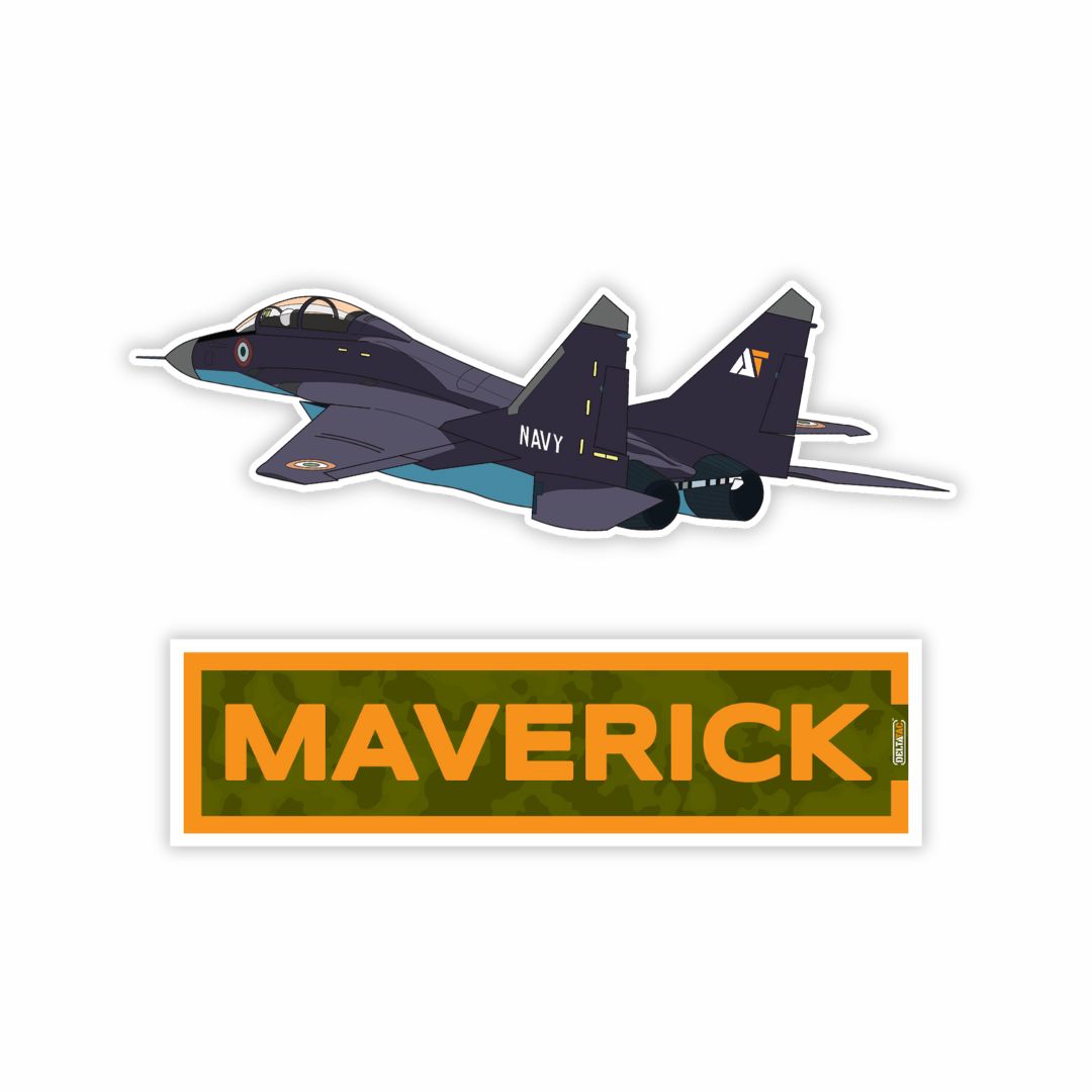 Indian Navy MiG 29K and Maverick Name Tab Sticker Combo