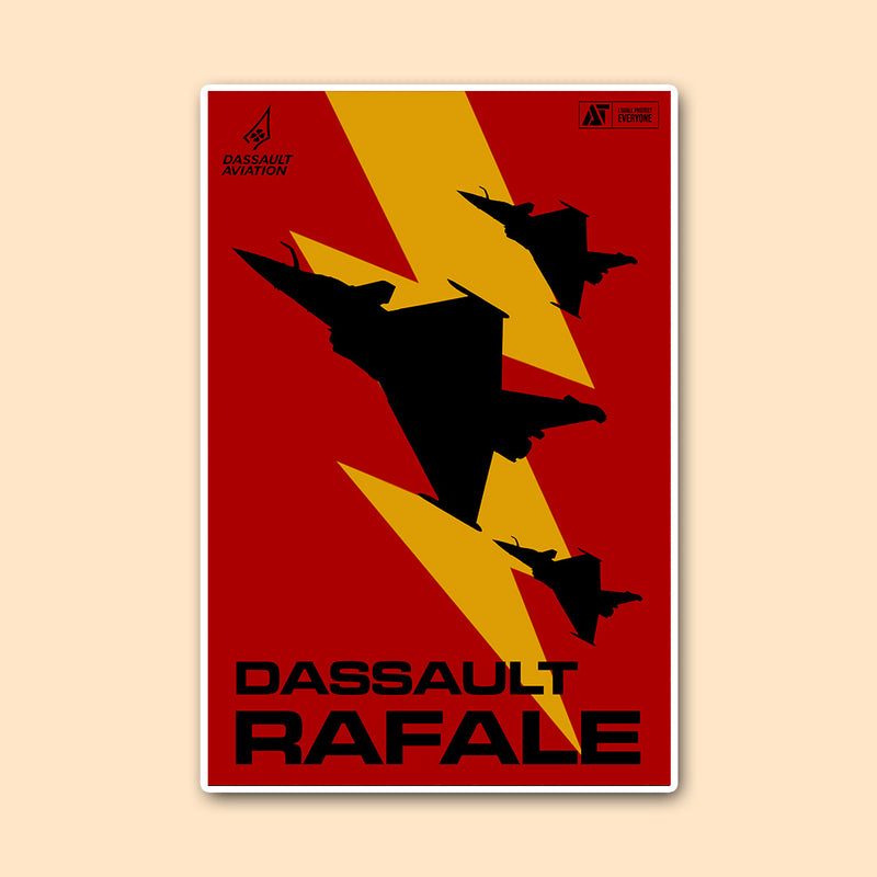 Dassault Rafale Fighter Jet Poster | Military Aviation Tactical Wall Art