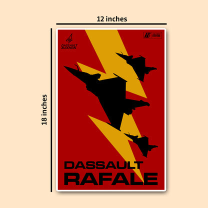 Dassault Rafale Fighter Jet Poster | Military Aviation Tactical Wall Art