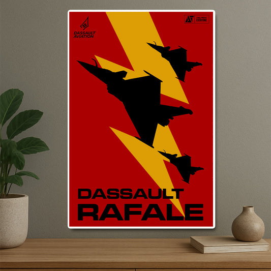 Dassault Rafale Fighter Jet Poster | Military Aviation Tactical Wall Art