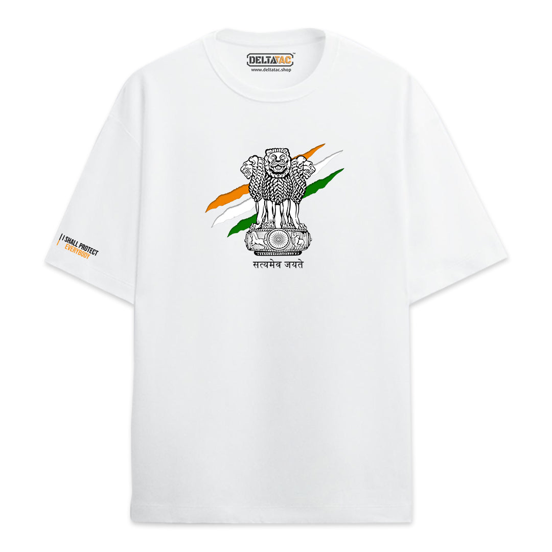 State Emblem of India Oversized T-Shirt