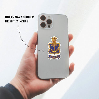 Mini Indian Navy Logo Stickers (Pack of 2) - Mini Military Series