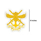 National Defence Academy (NDA) Logo Sticker (Pack of 2) - Mini Military Series