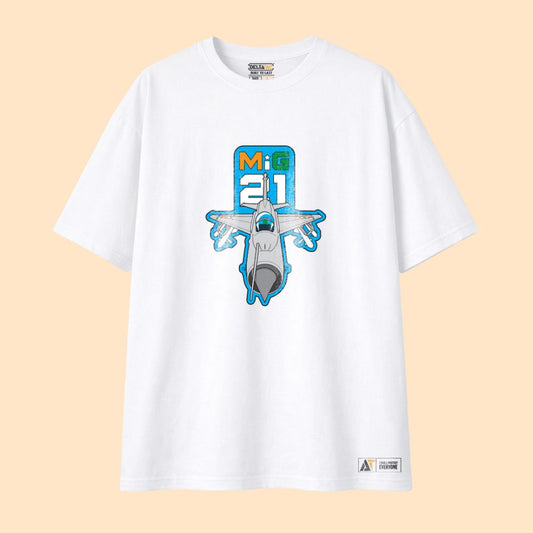 MiG-21 White RF T-Shirt – Supersonic Spirit | DeltaTac