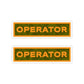 Operator Name Tab Stickers - Pack of 2