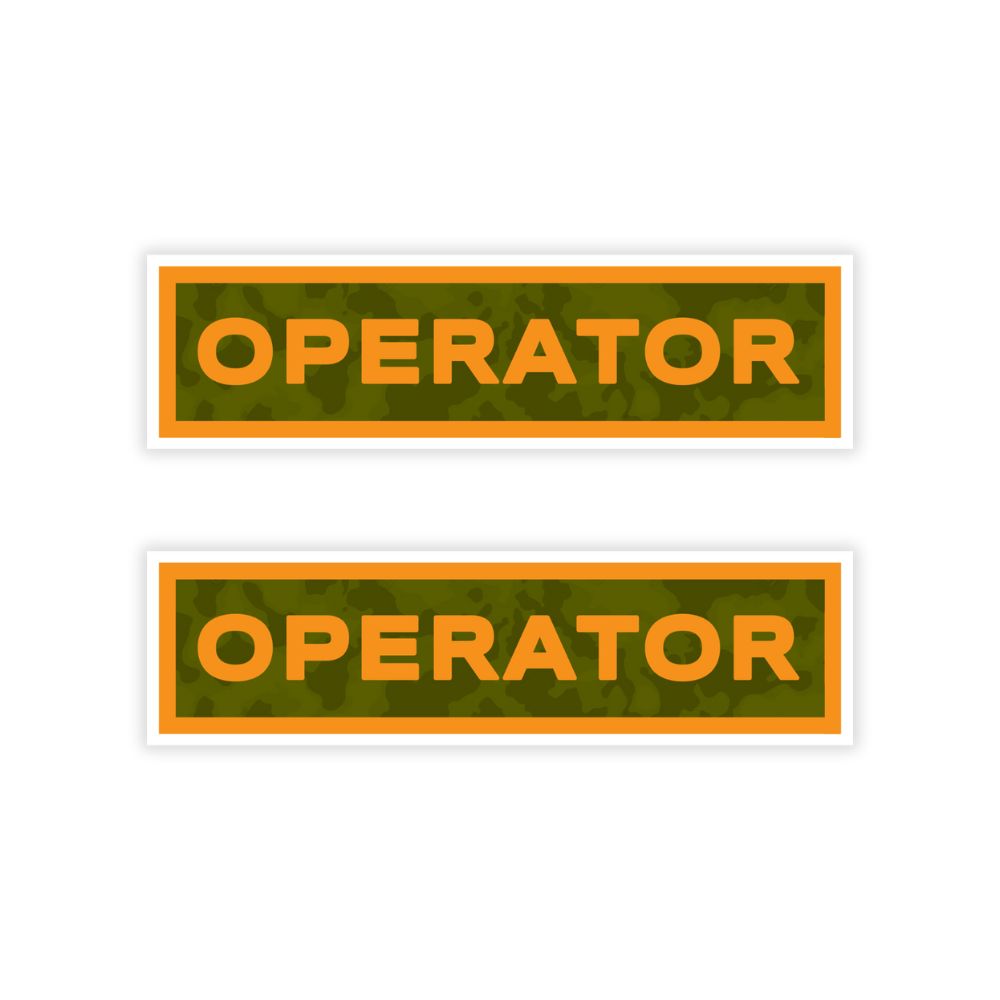 Operator Name Tab Stickers - Pack of 2