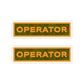 Operator Name Tab Stickers