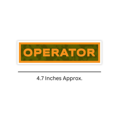 Operator Name Tab Stickers Dimensions