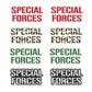 Special Forces Typography Vinyl Sticker