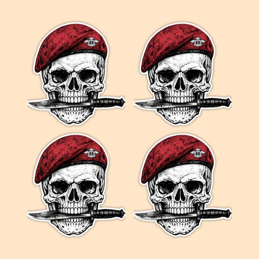 Para SF Silent Entry Sticker – Red Beret Operator Bayonet Artwork | Indian Special Forces Inspired Vinyl Decal