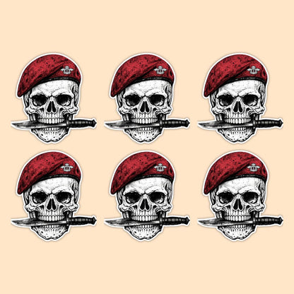 Para SF Silent Entry Sticker – Red Beret Operator Bayonet Artwork | Indian Special Forces Inspired Vinyl Decal