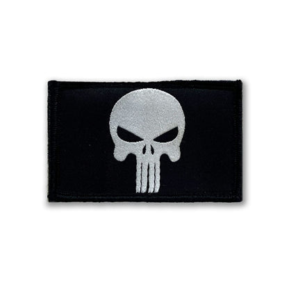 Tactical Velcro Punisher Patches - Set of 2 Embroidered Skull Design