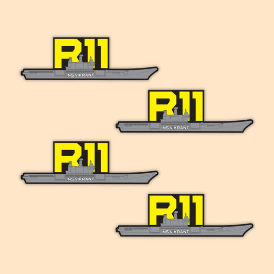 R11 INS Vikrant Sticker | India’s Indigenous Aircraft Carrier - Mini Military Stickers
