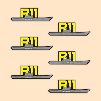 R11 INS Vikrant Sticker | India’s Indigenous Aircraft Carrier - Mini Military Stickers
