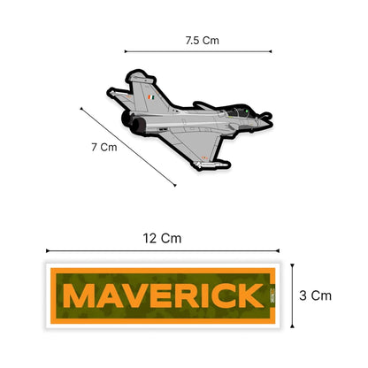 Indian Air Force Dassault Rafale and Maverick Name Tab Sticker Combo