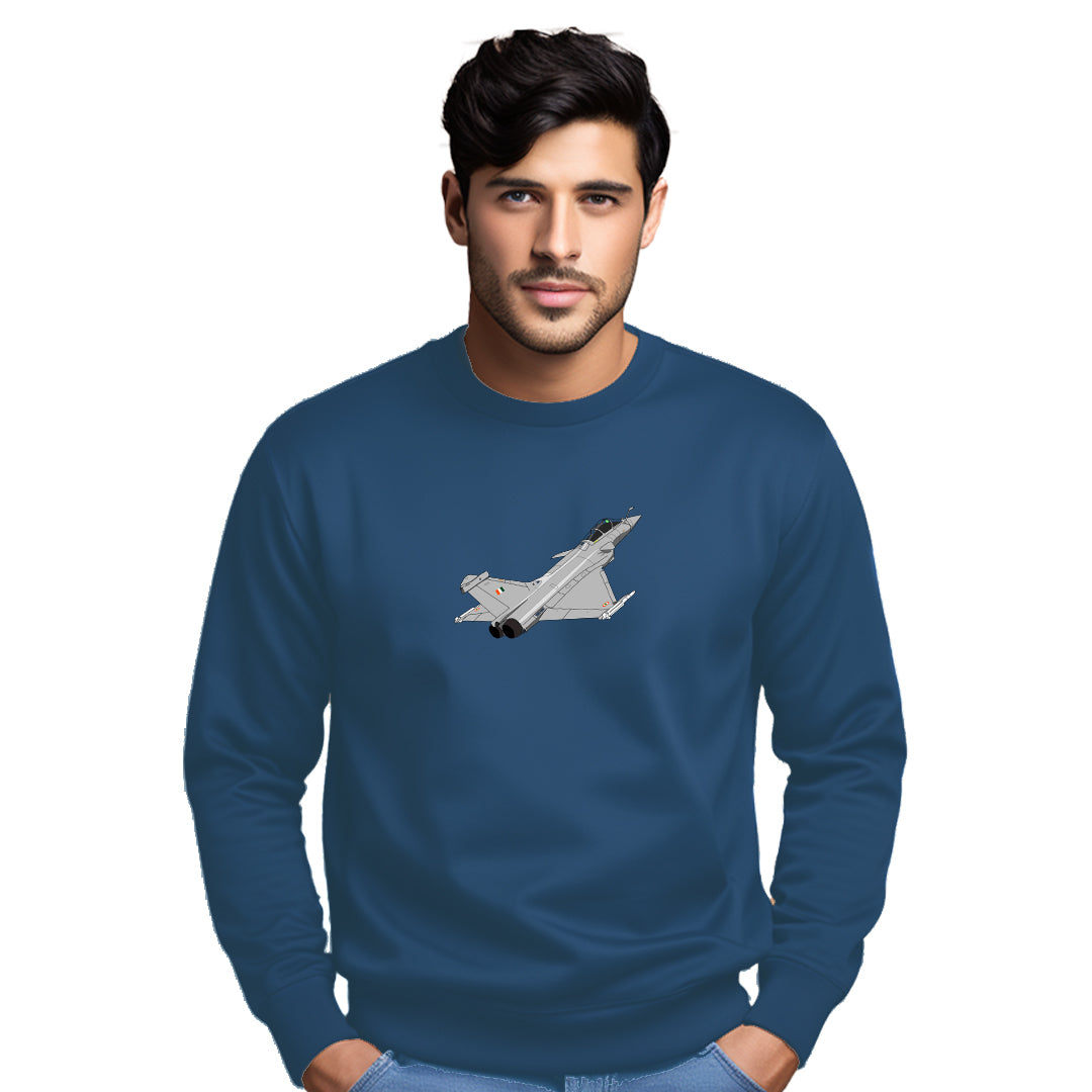 Rafale Skyline Cotton Sweatshirt-Navy Blue