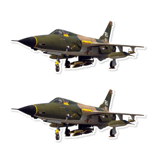 Mini Republic F-105 Thunderchief Sticker  (Pack of 2) - Mini Military Stickers