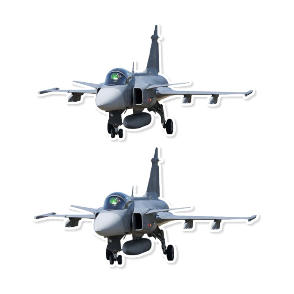 Mini SAAB 39C Gripen Sticker  (Pack of 2) - Mini Military Stickers