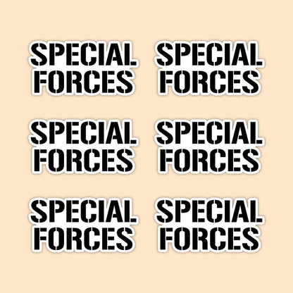 Special Forces Typography Vinyl Sticker