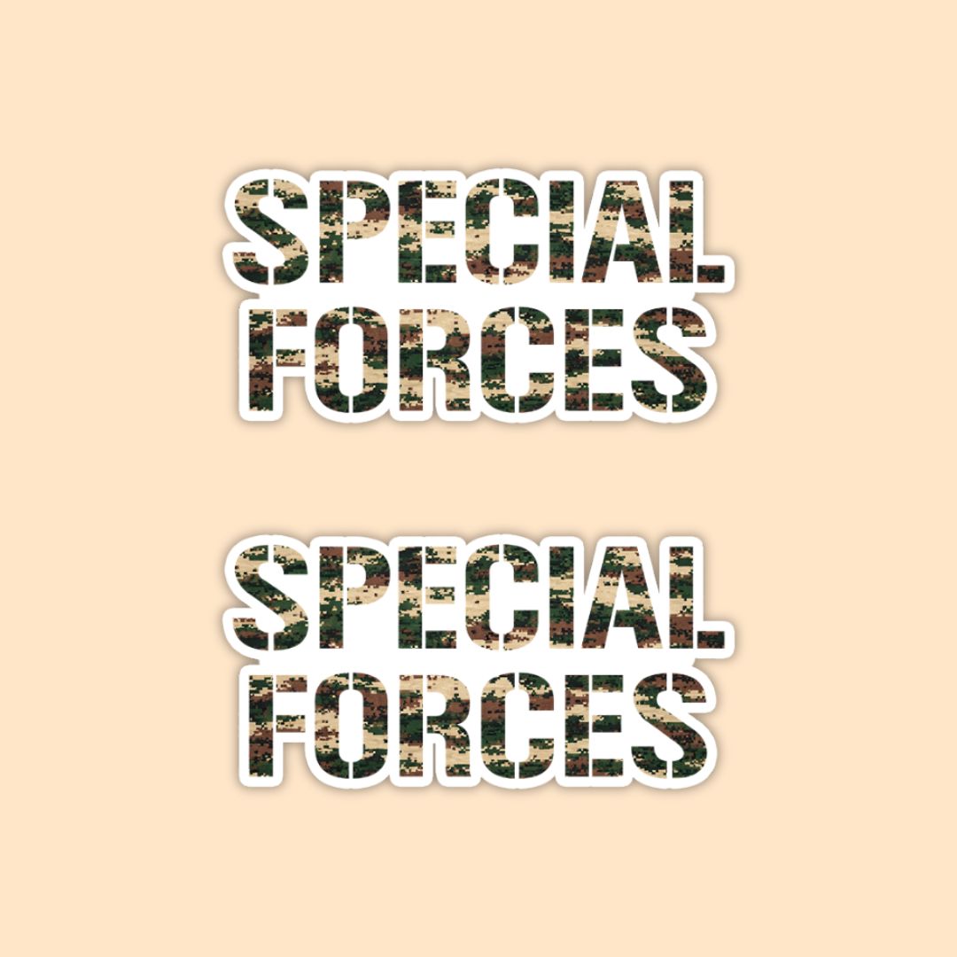 Special Forces Typography Vinyl Sticker