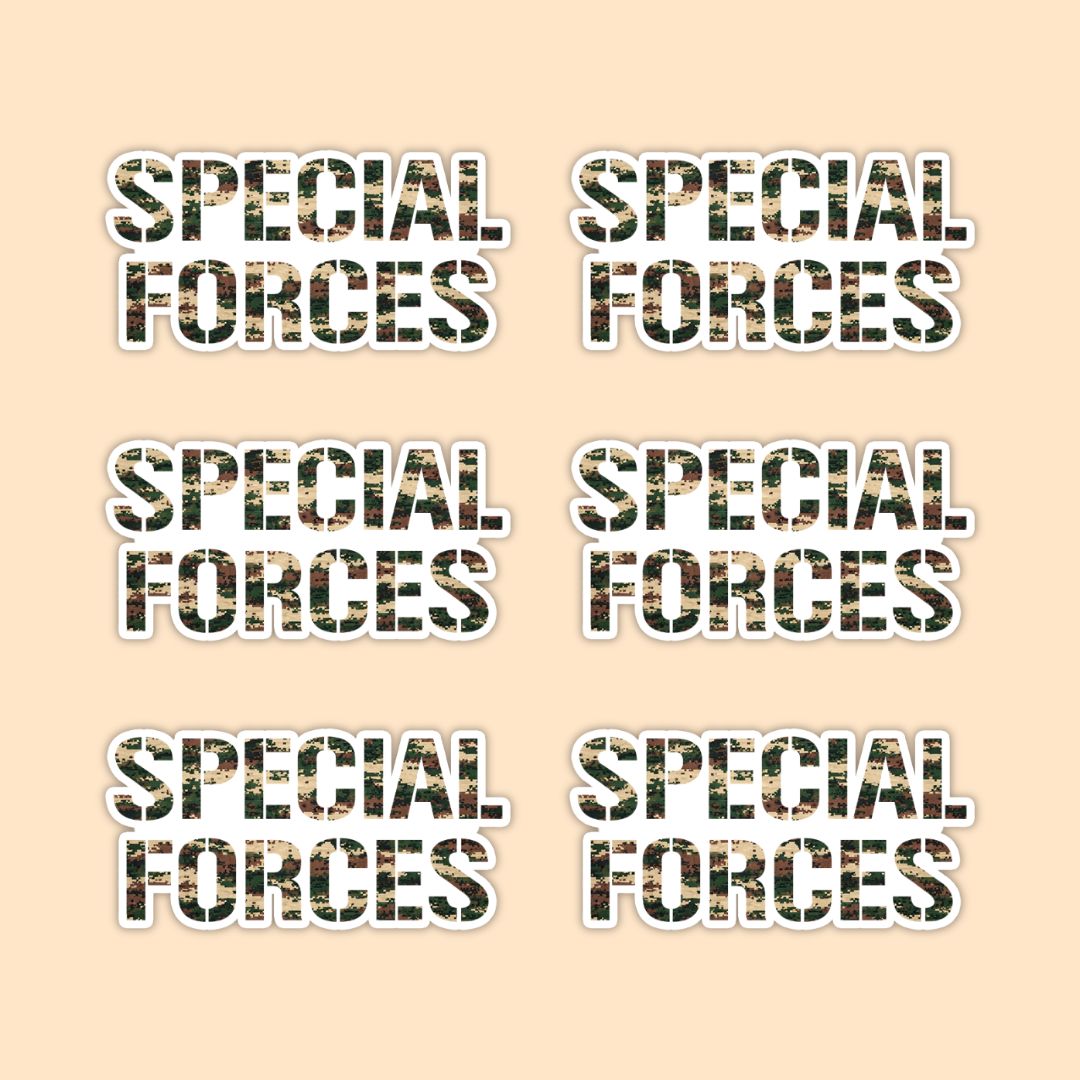 Special Forces Typography Vinyl Sticker