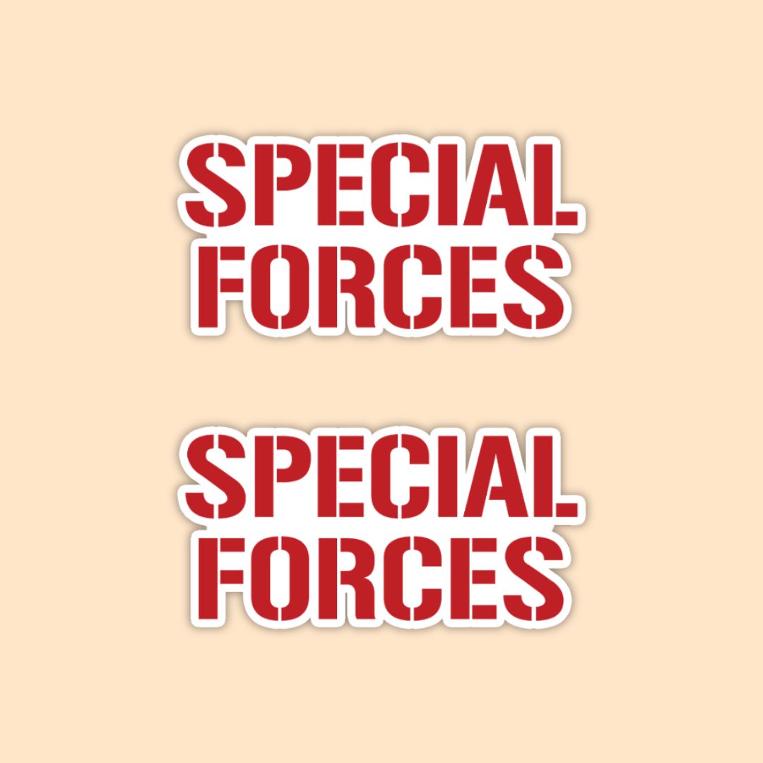 Special Forces Typography Vinyl Sticker