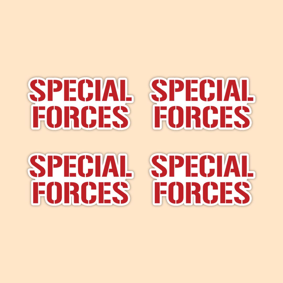 Special Forces Typography Vinyl Sticker