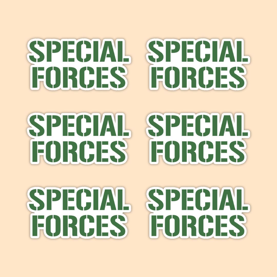 Special Forces Typography Vinyl Sticker