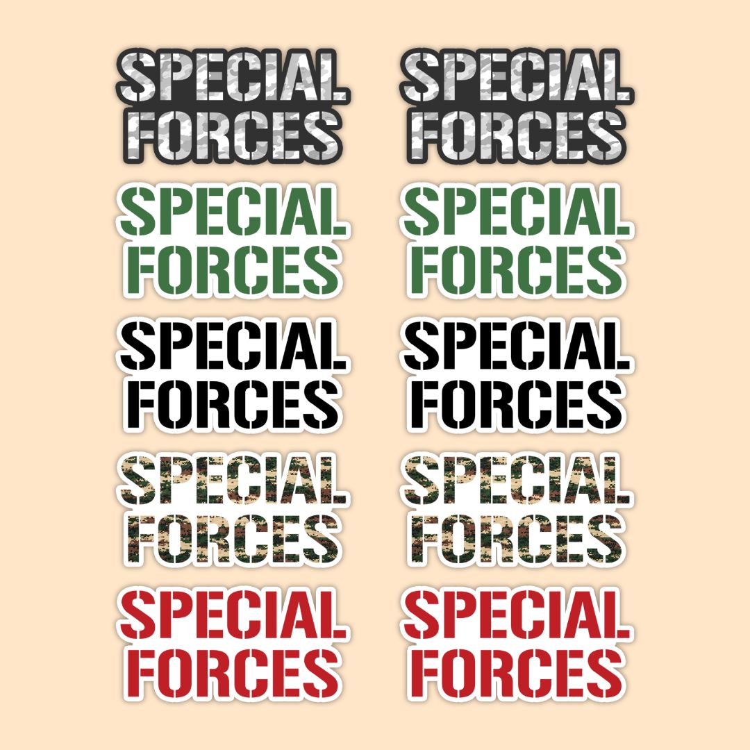 Special Forces Typography Vinyl Sticker