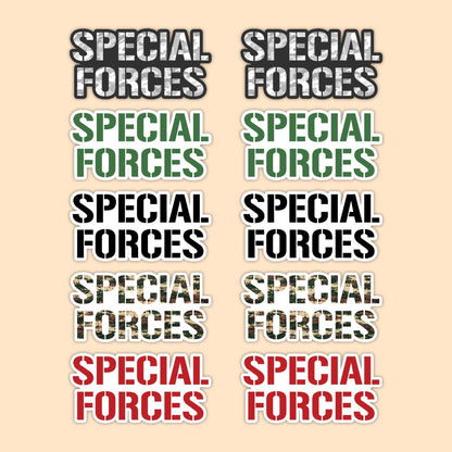 Special Forces Typography Vinyl Sticker