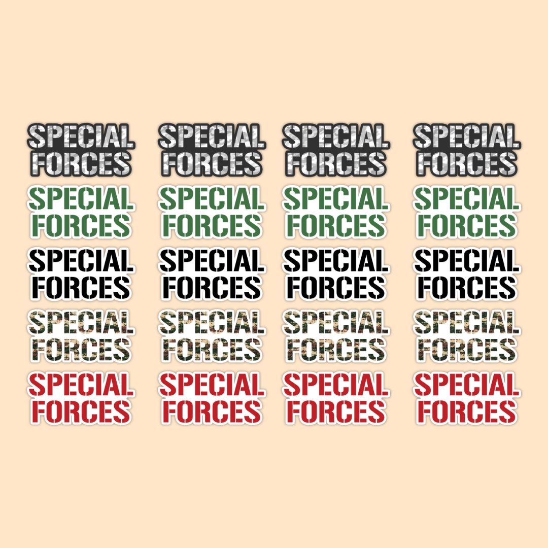 Special Forces Typography Vinyl Sticker