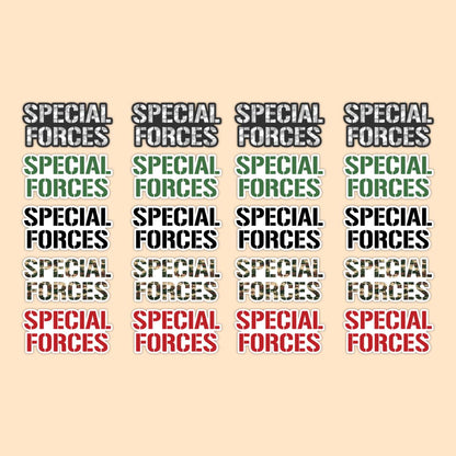 Special Forces Typography Vinyl Sticker