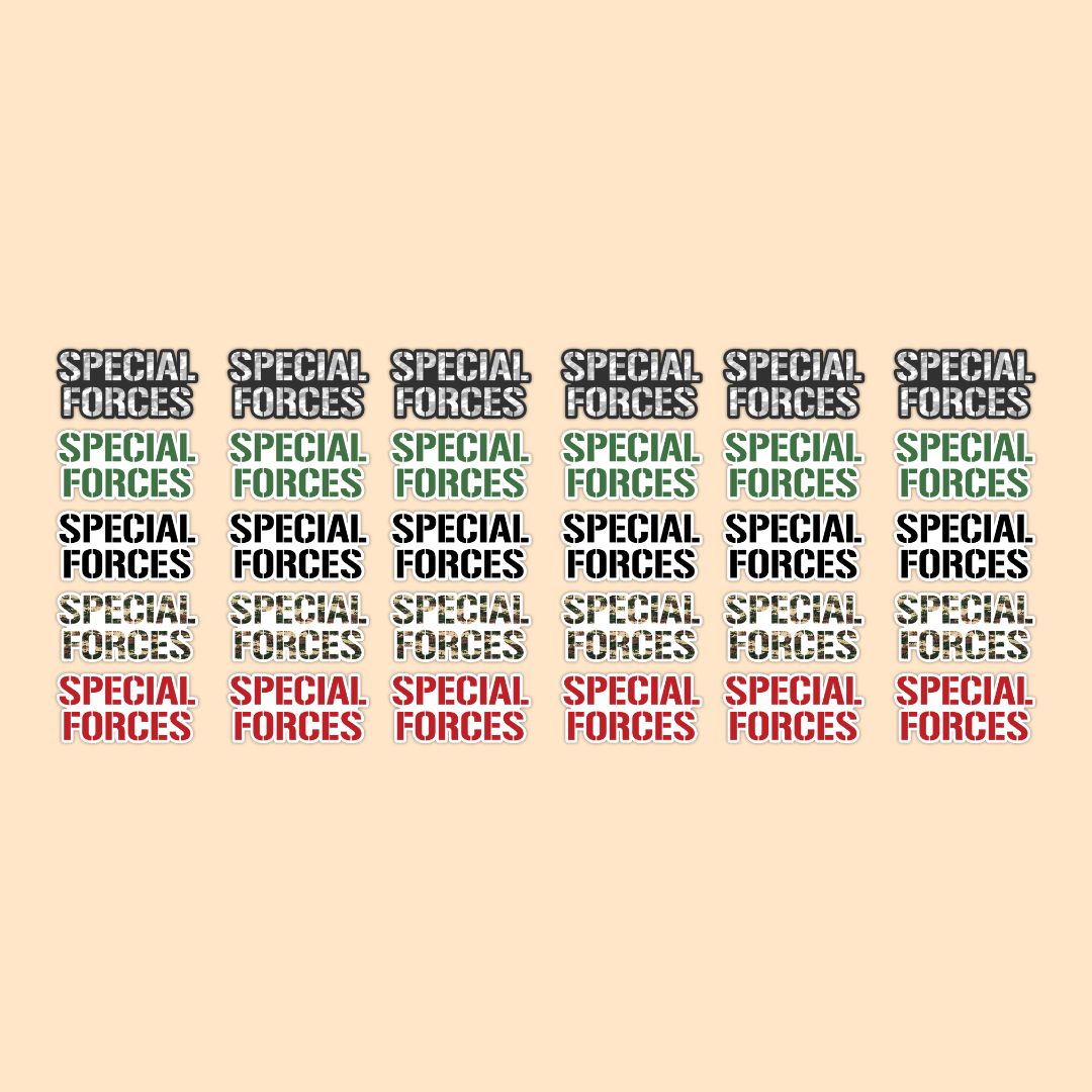 Special Forces Typography Vinyl Sticker