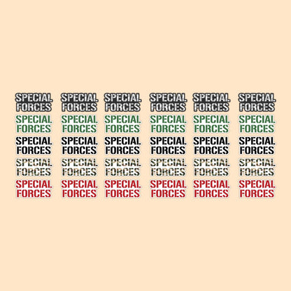 Special Forces Typography Vinyl Sticker