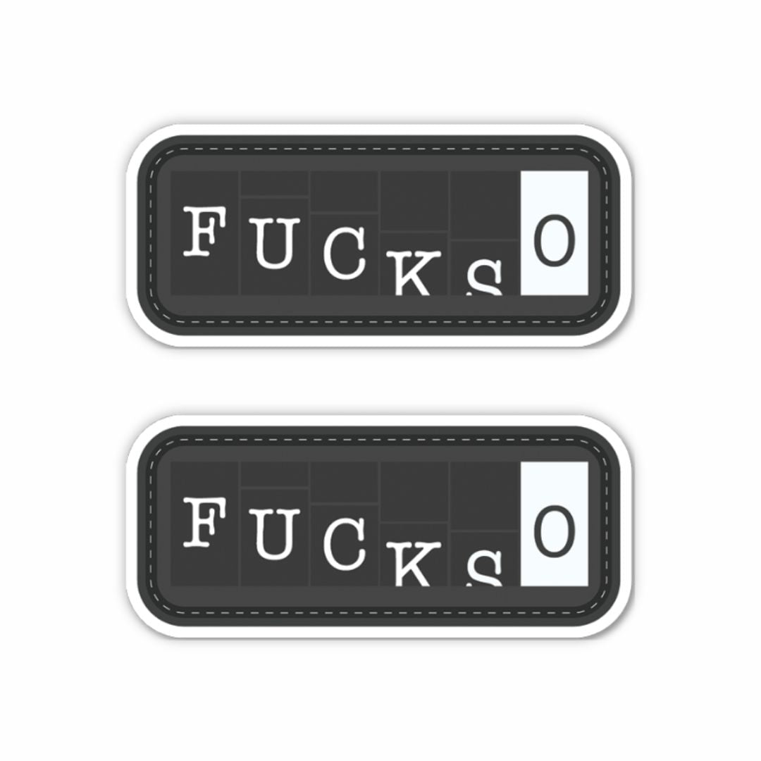 F**ks 0 Sticker by StealthMark - Pack of 2