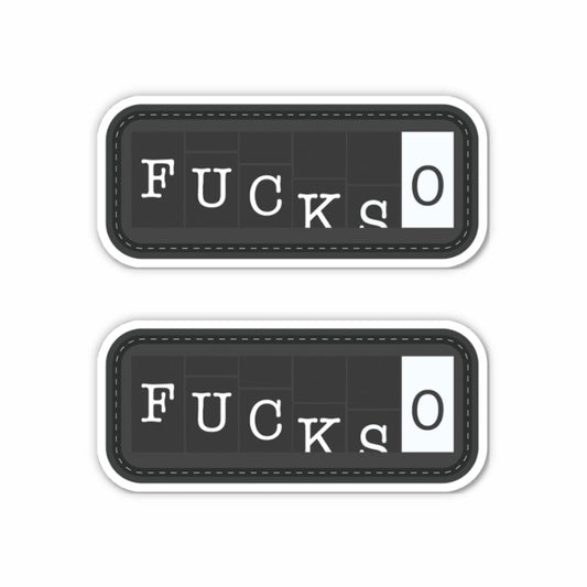 F**ks 0 Sticker by StealthMark - Pack of 2