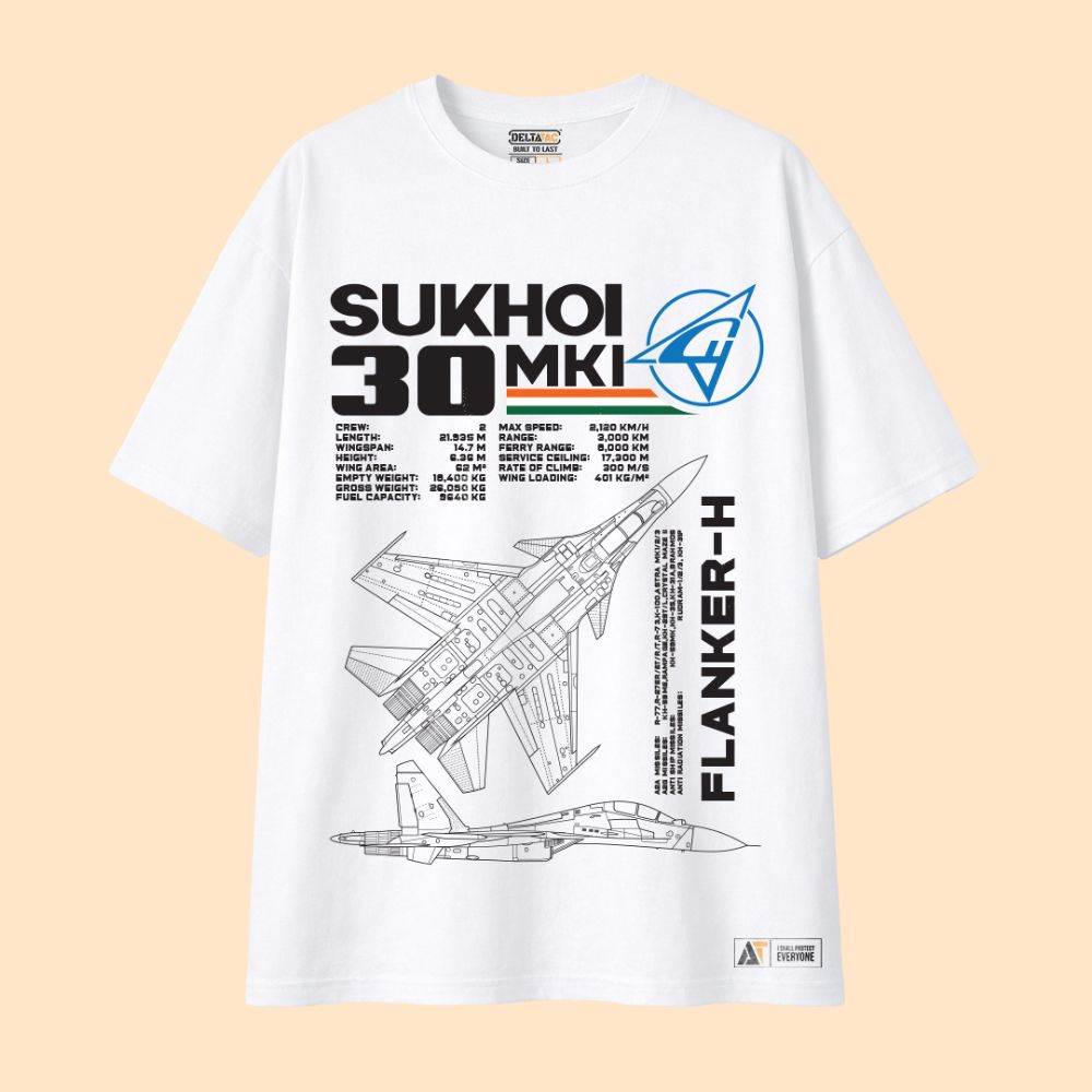 Sukhoi-30 Flanker-H White T-Shirt for men