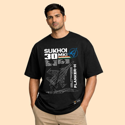 Sukhoi-30 MKI Flanker-H Black T-Shirt for men
