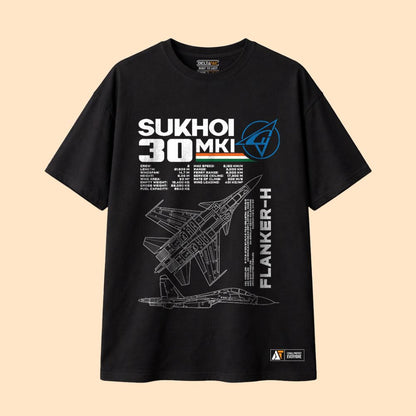 Sukhoi-30 MKI Flanker-H Black T-Shirt for men