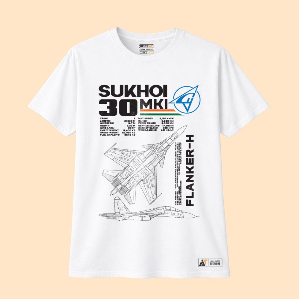 Sukhoi-30 Flanker-H White T-Shirt for men