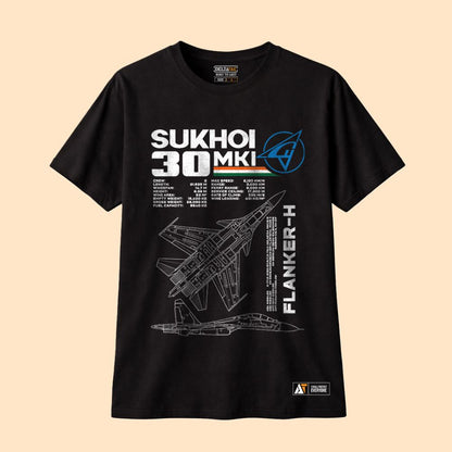 Sukhoi-30 MKI Flanker-H Black T-Shirt for men