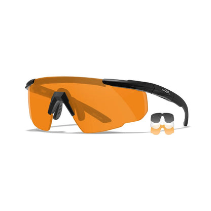 Saber Advanced Sunglasses - Matte Black Frame with Smoke Grey / Clear / Light Rust Shields